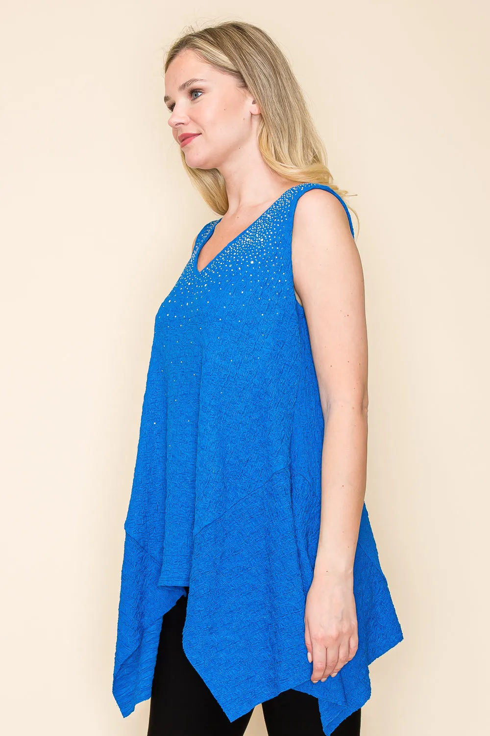 Rhinestone Sharkbite Tank Top