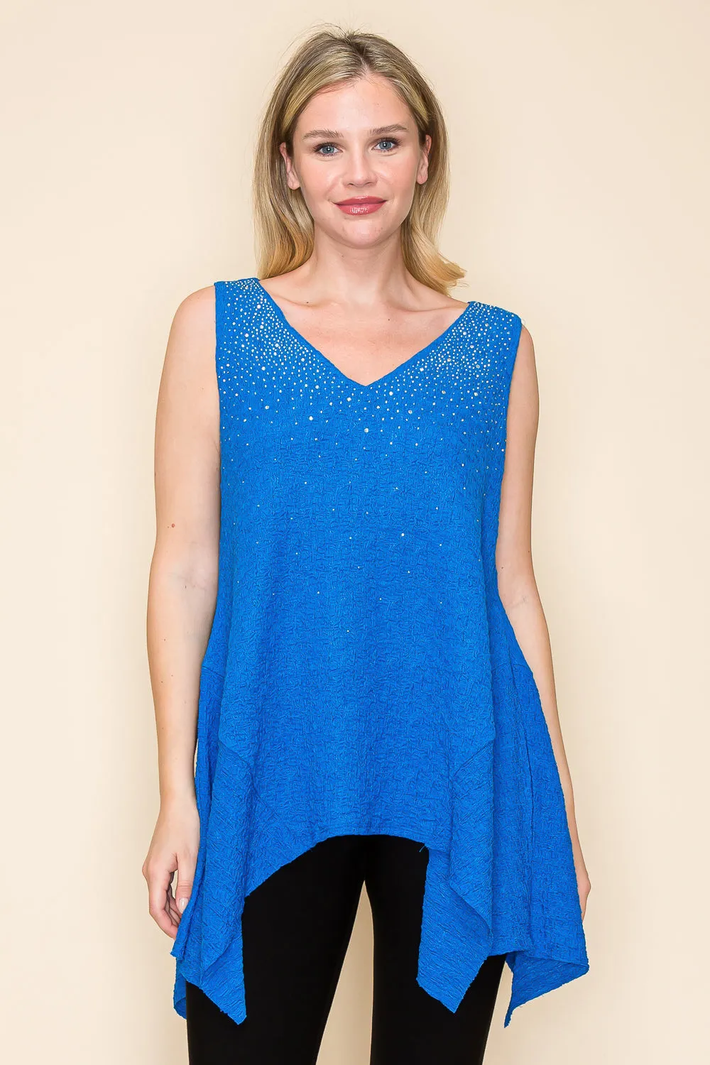 Rhinestone Sharkbite Tank Top