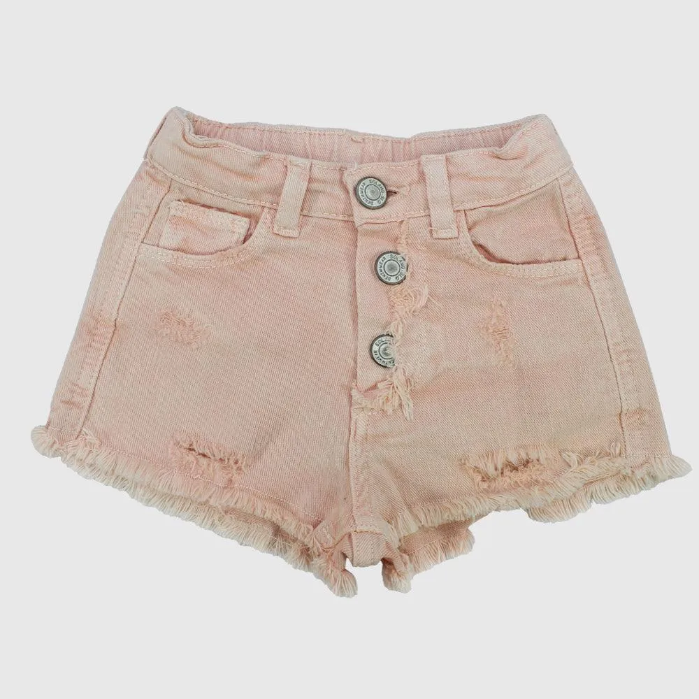 Salmon Ripped Shorts