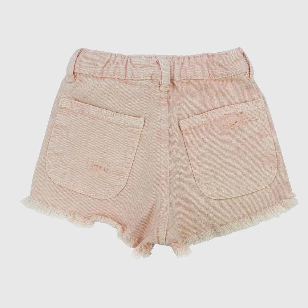 Salmon Ripped Shorts