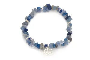 Sana Silver Blue Aventurine Crystal Bracelet