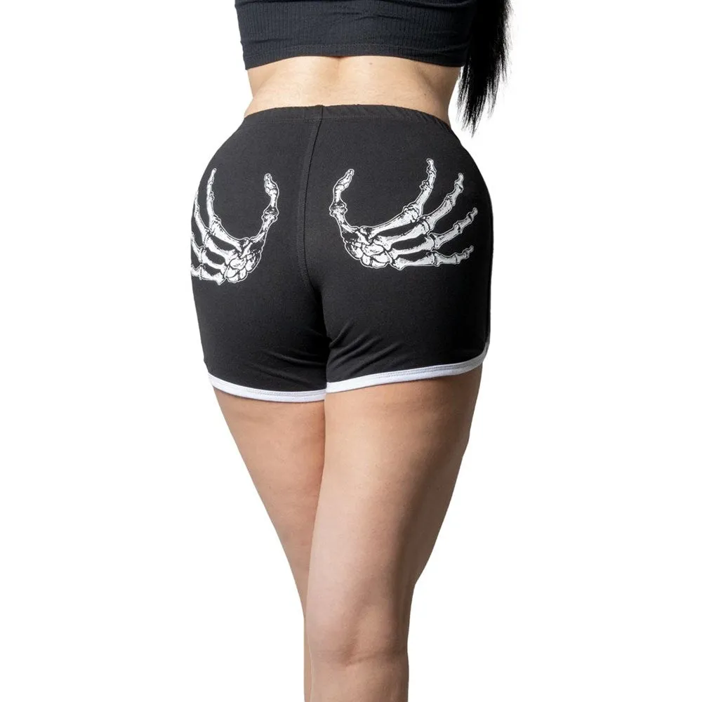 Skeleton Hand Womens Booty Shorts