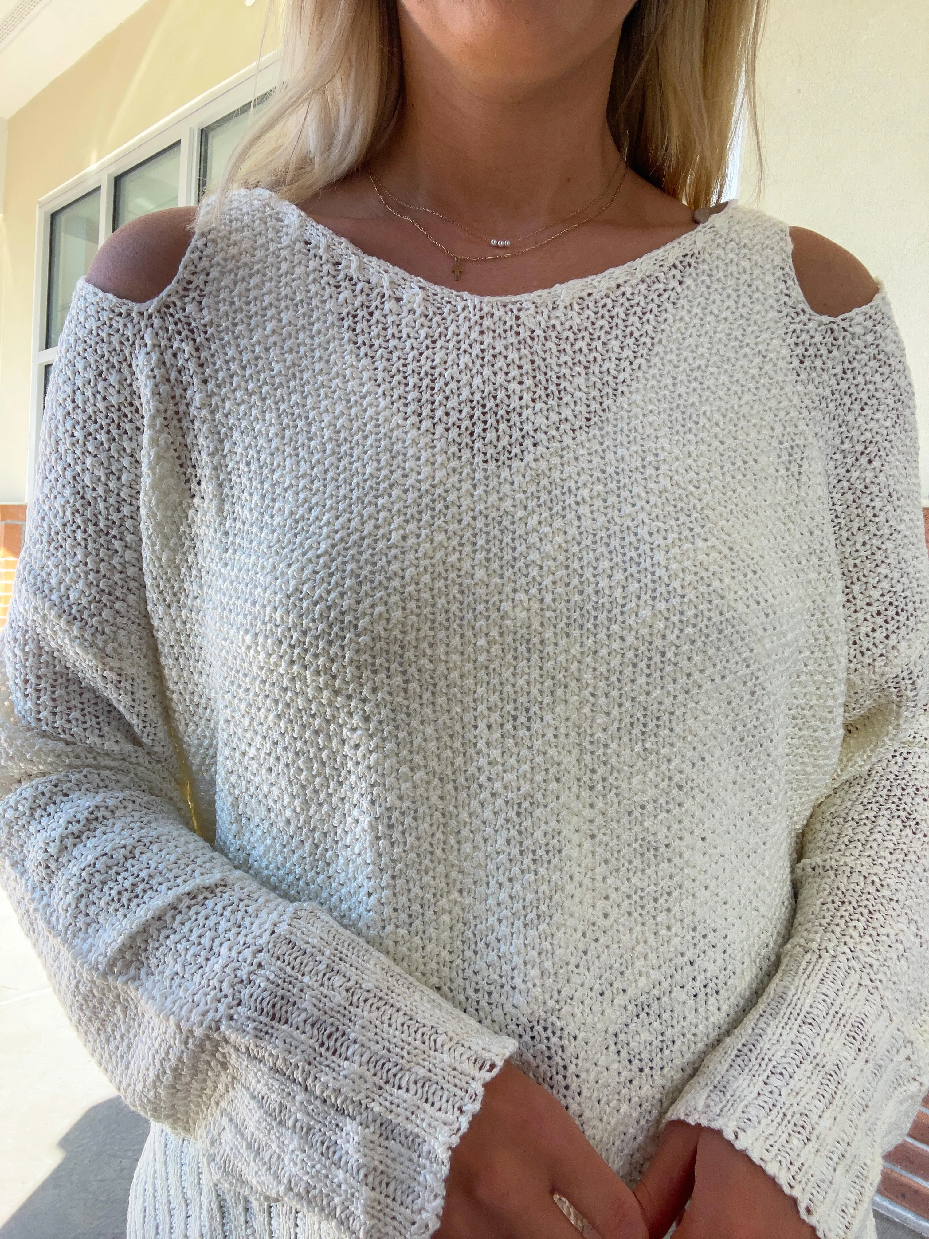 Sophie Open Shoulder Sweater