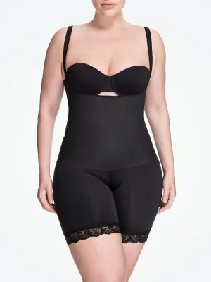 Squeem Sensual Secret Open Bust Mid Thigh Short