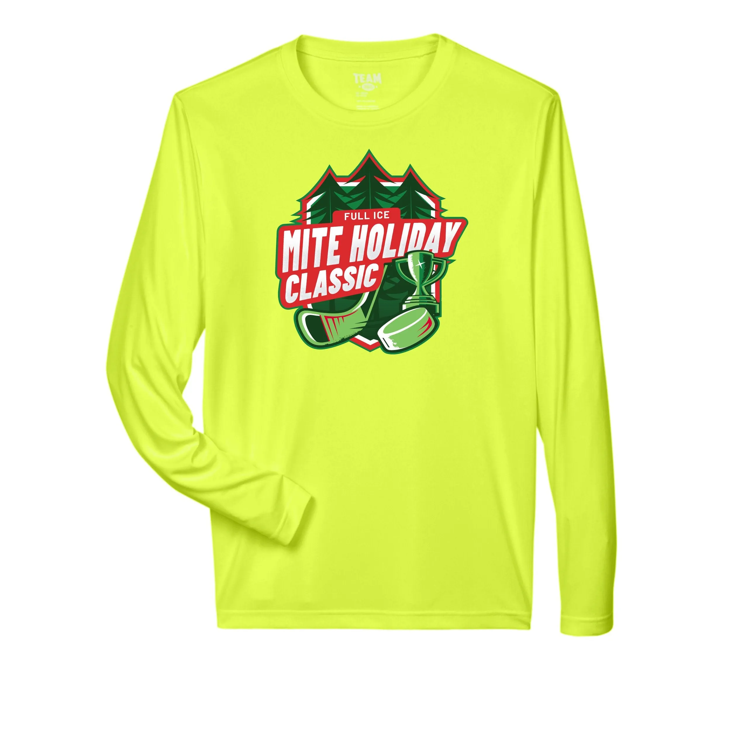 Team 365 Zone Performance Long Sleeve Shirts Full Ice Mite Holiday Classic