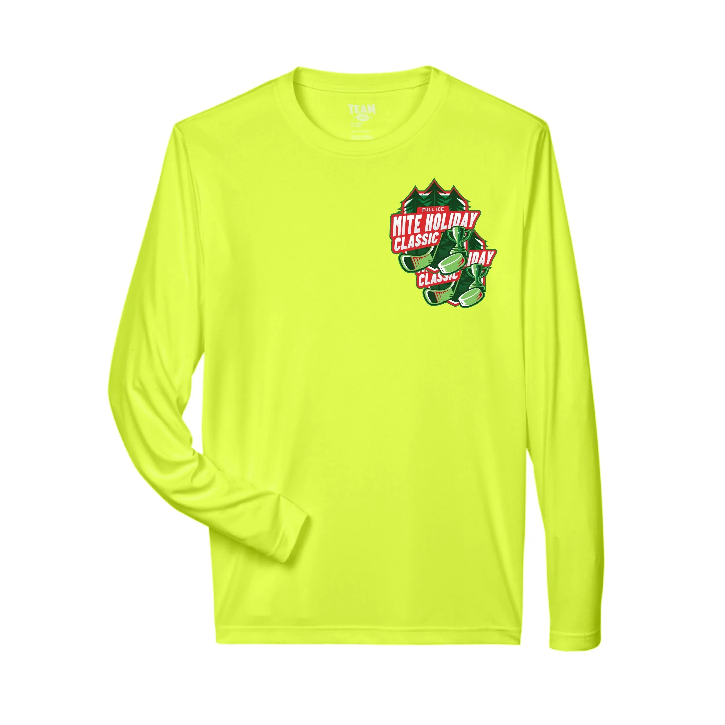Team 365 Zone Performance Long Sleeve Shirts Full Ice Mite Holiday Classic