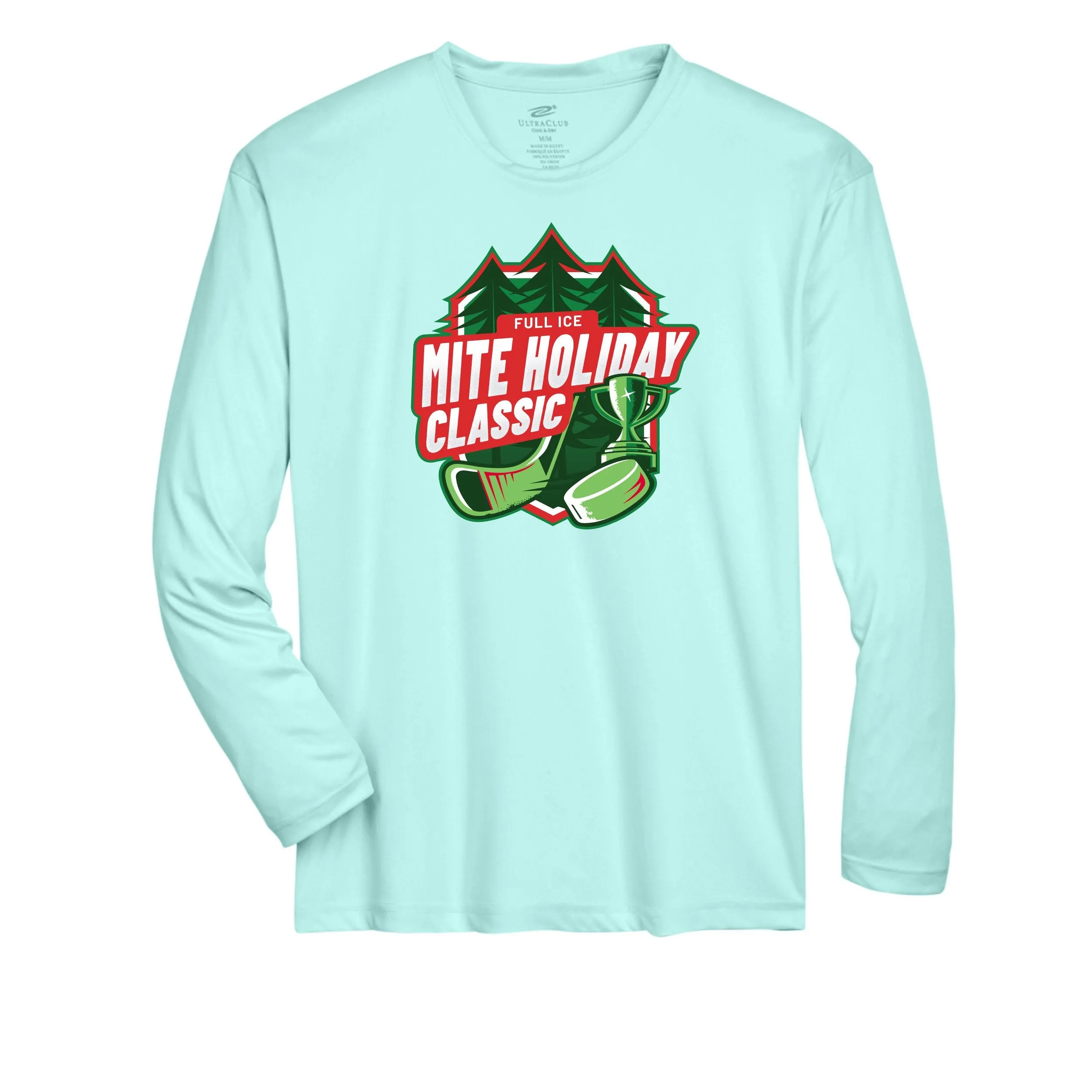 Team 365 Zone Performance Long Sleeve Shirts Full Ice Mite Holiday Classic