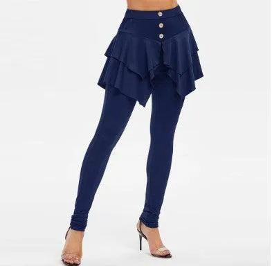 Tiered Ruffle Skirted Legging