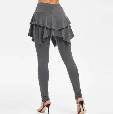 Tiered Ruffle Skirted Legging