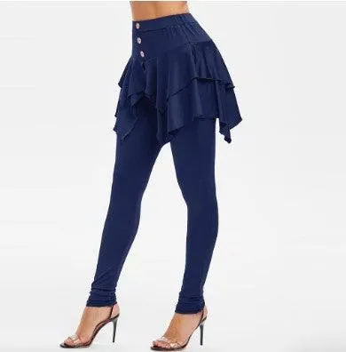 Tiered Ruffle Skirted Legging