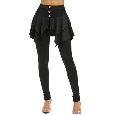 Tiered Ruffle Skirted Legging