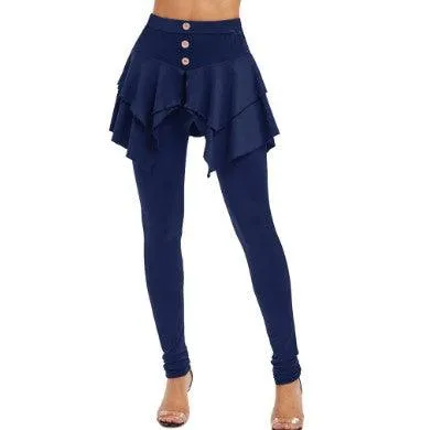 Tiered Ruffle Skirted Legging