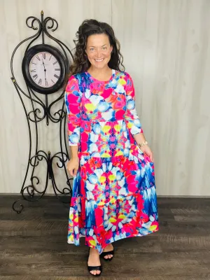 Tonya Tiered Dress-Colorful Dreams