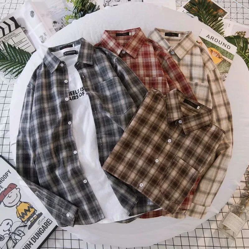 Trendy Plaid Men's Shirt