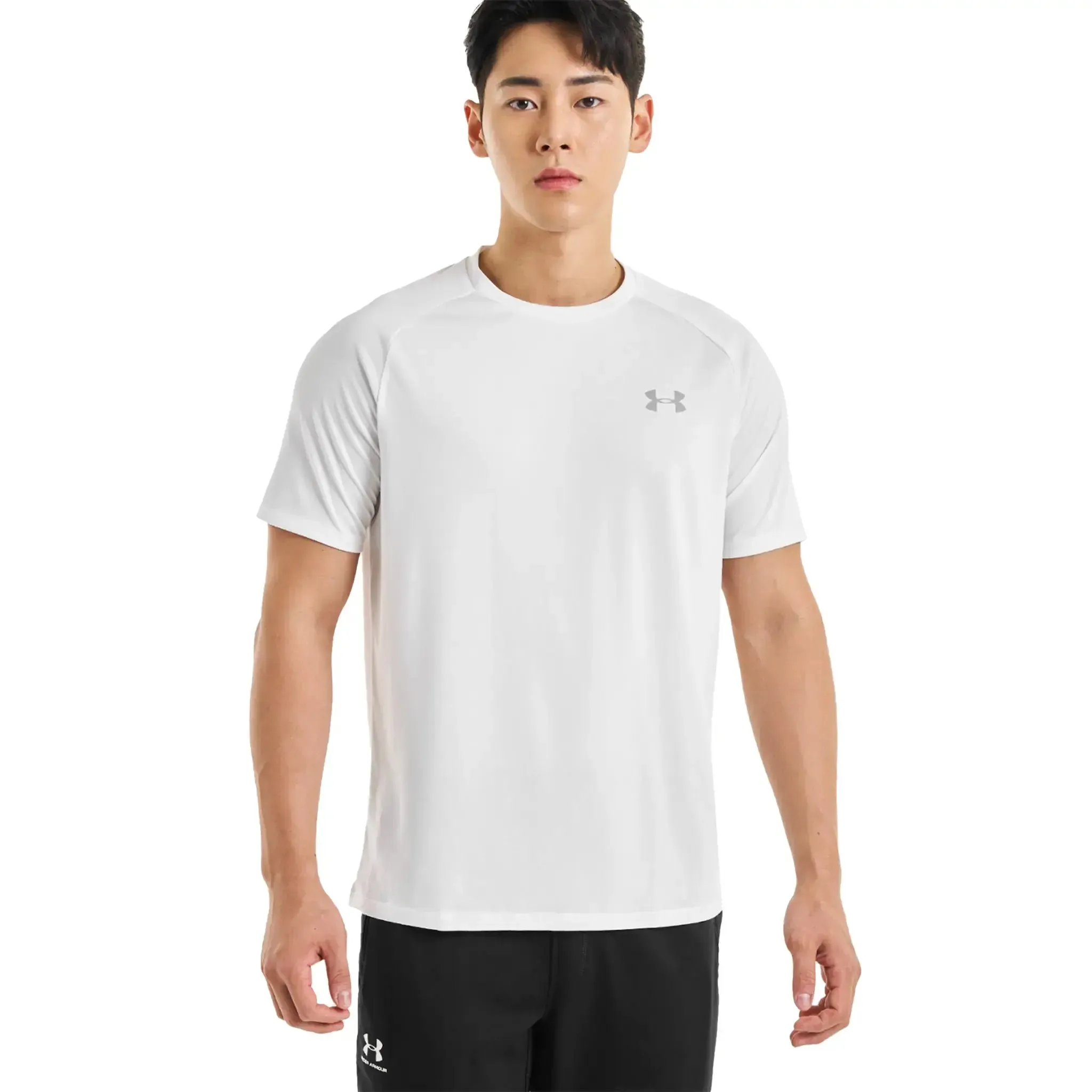 Under Armour UA Tech White Black T Shirt & Shorts