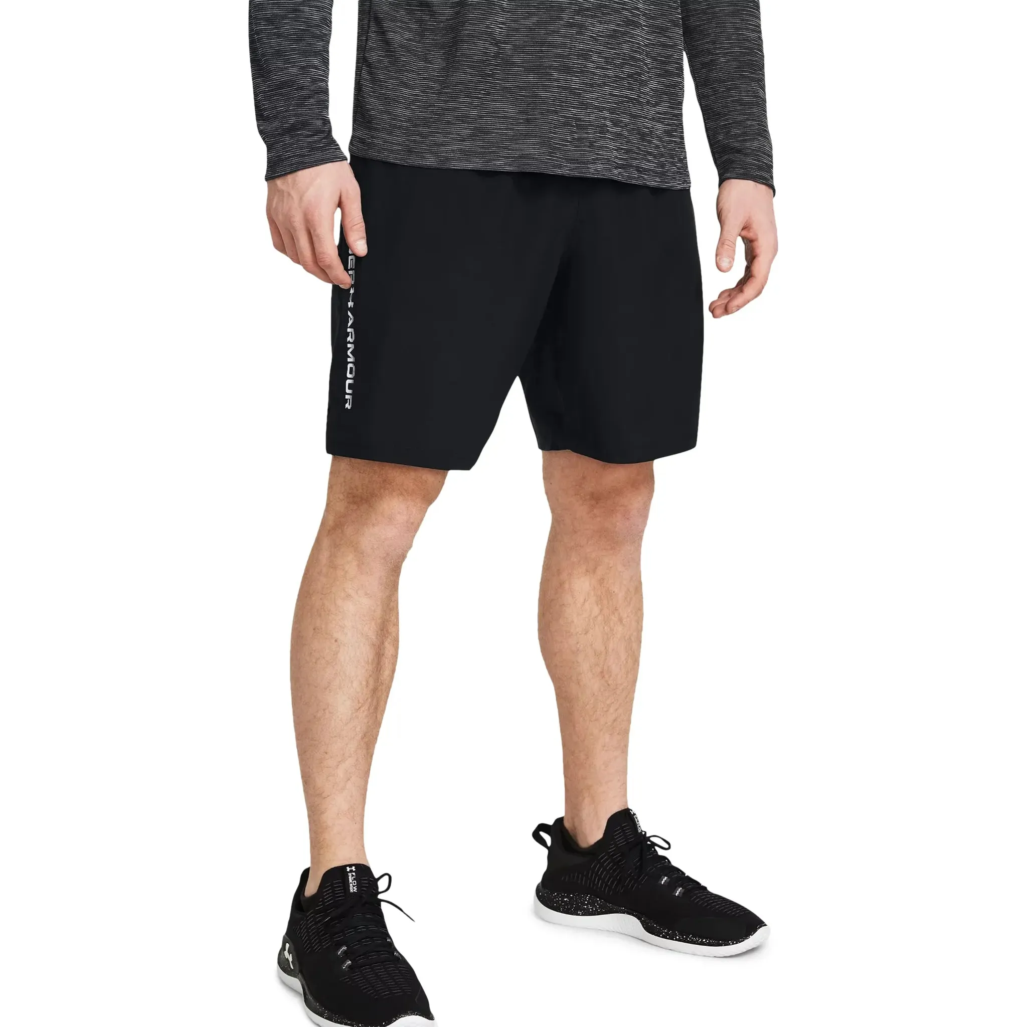 Under Armour UA Tech White Black T Shirt & Shorts