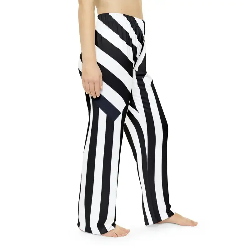 Unique Black Stripes Pattern Pajama Pants