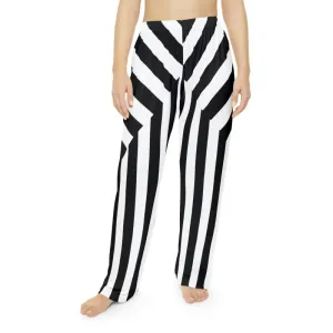 Unique Black Stripes Pattern Pajama Pants