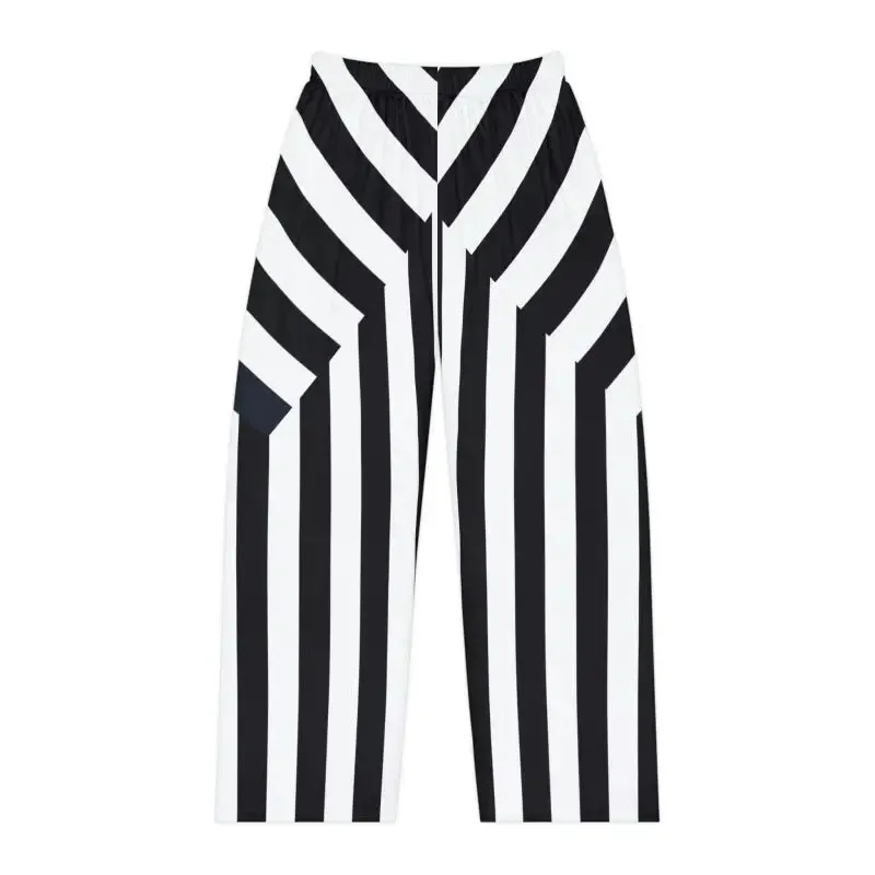 Unique Black Stripes Pattern Pajama Pants