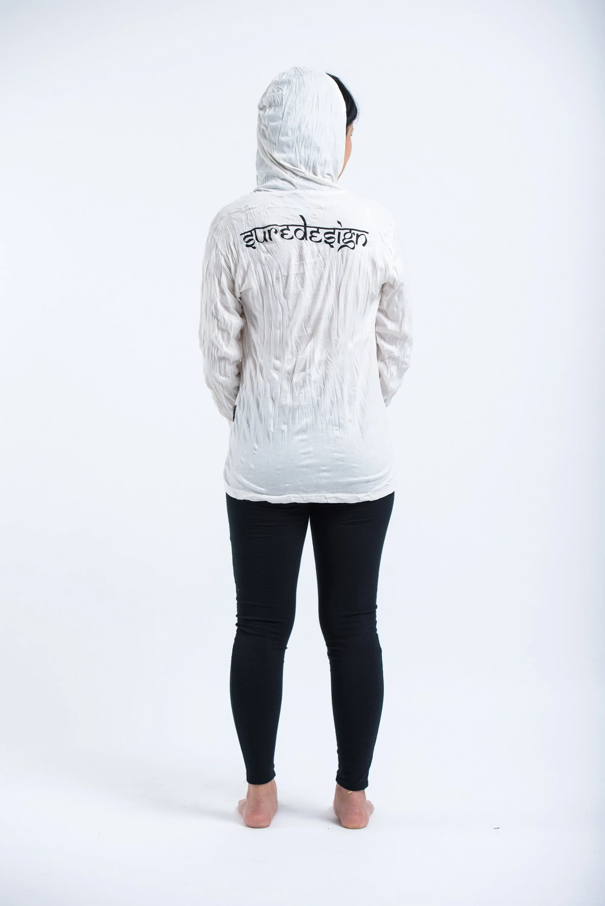 Unisex Octopus Mandala Hoodie in White