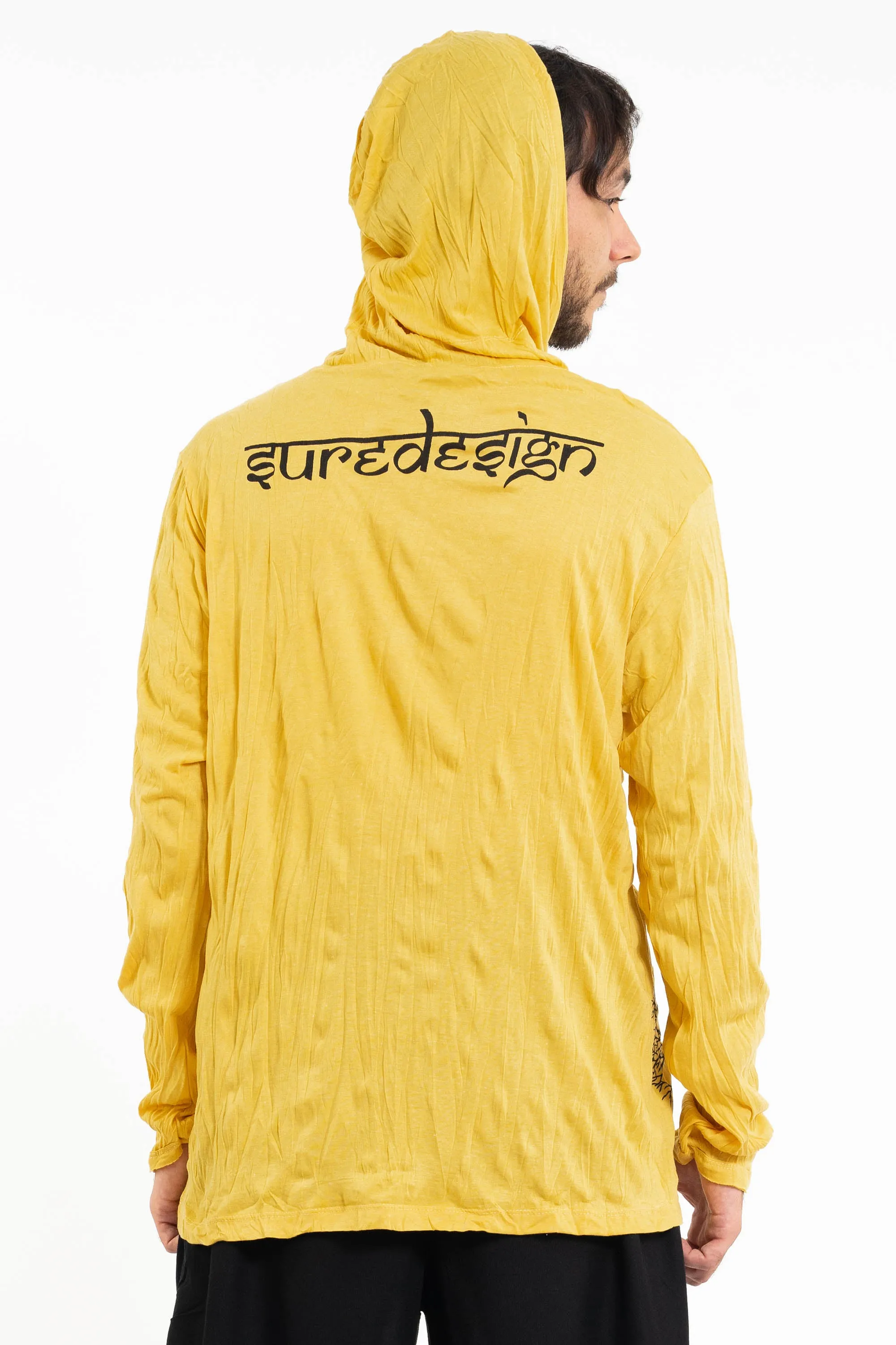 Unisex Sunflower Skull Hoodie in Yellow