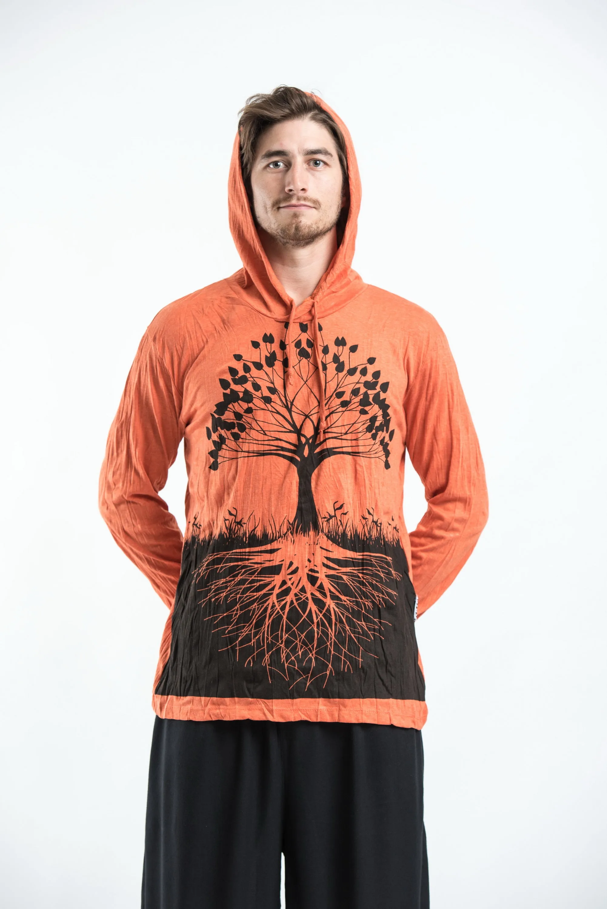 Unisex Tree of Life Hoodie in Orange