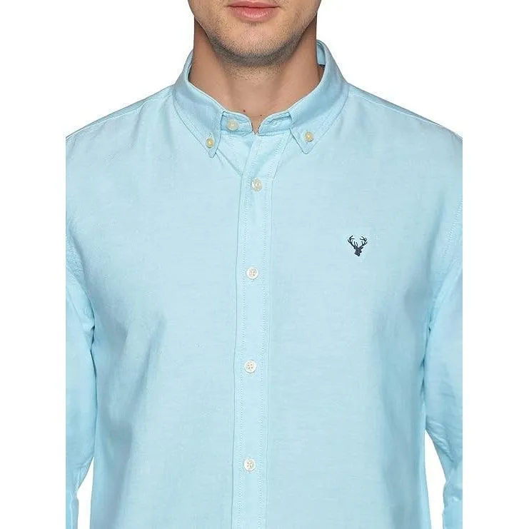 U.S. ELK Boys' and Men's Long Sleeve Button Down Dress Shirts-Sea Green