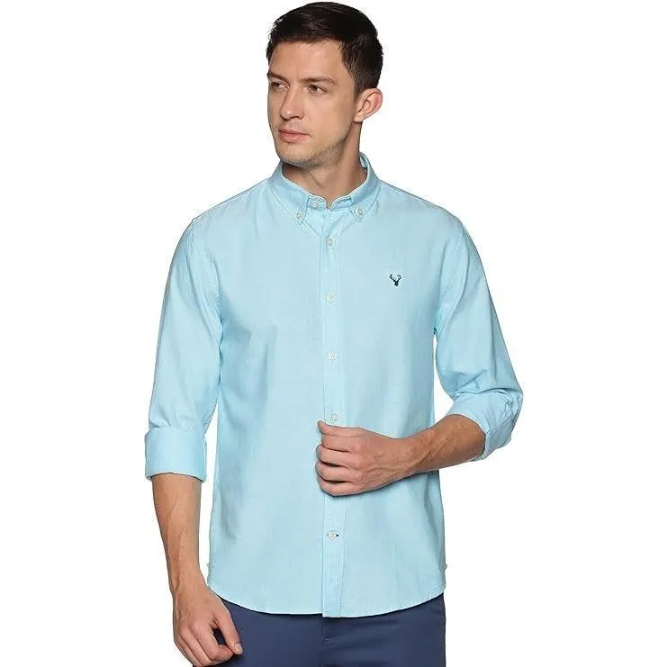 U.S. ELK Boys' and Men's Long Sleeve Button Down Dress Shirts-Sea Green