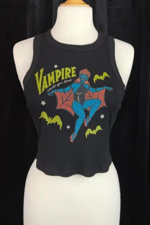 Vampire Lady Crop Tank Top by Mischief Made