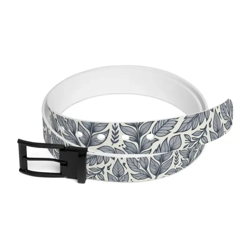 Versatile Leaves Pattern Belt with Buckle Options