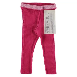 Versatile Magenta Ribbed Legging