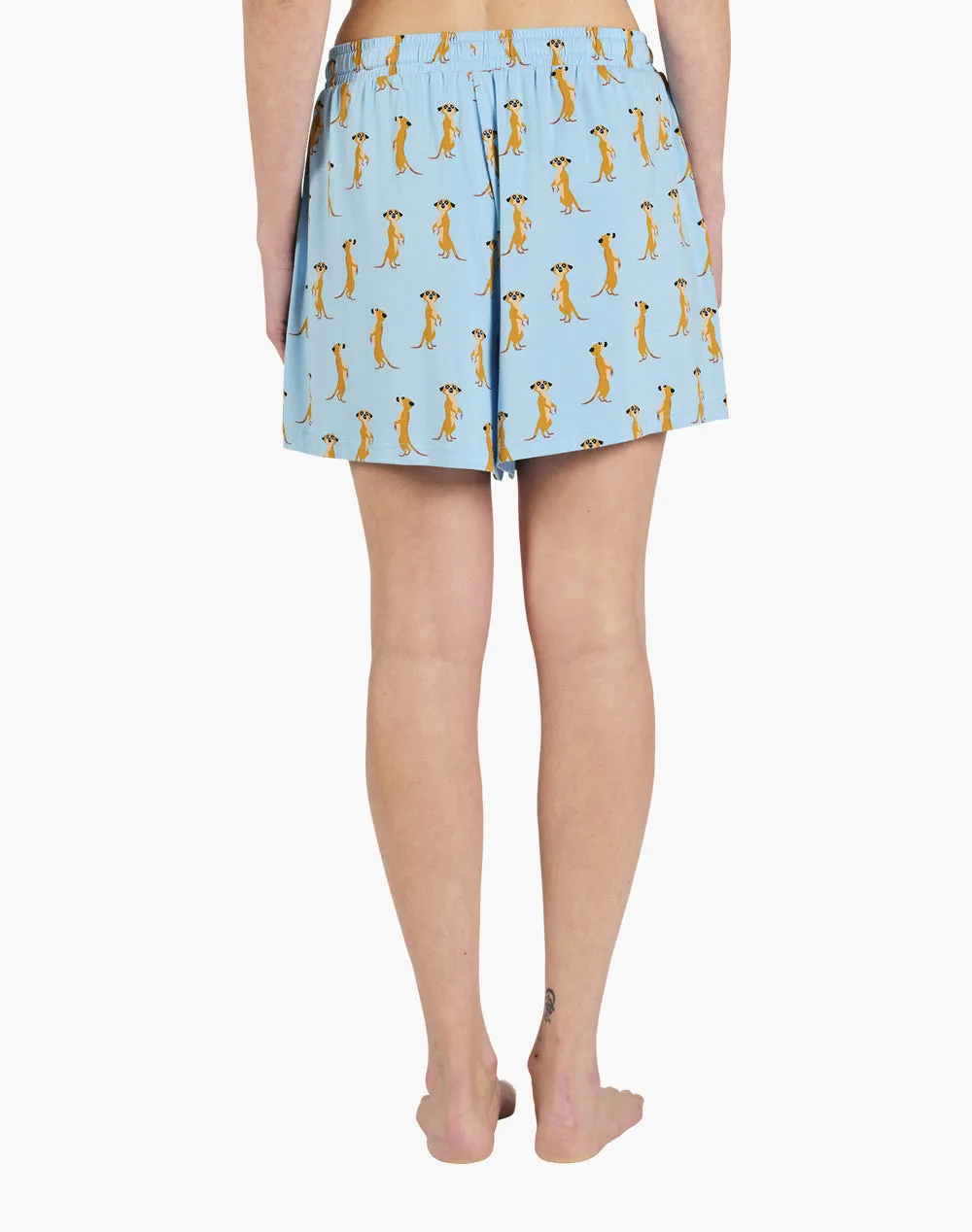 WOMENS MEERKAT BAMBOO JERSEY SLEEP SHORT